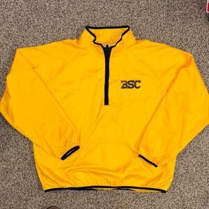 Vintage Birmingham Southern BSC Yellow Pullover Rain Jacket Size XL